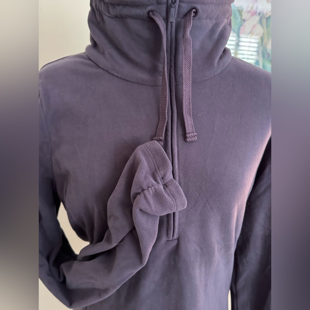 Women’s REI Co-op quarter-zip hoodie a soft, lightweight fleece pullover - Picture 5 of 6